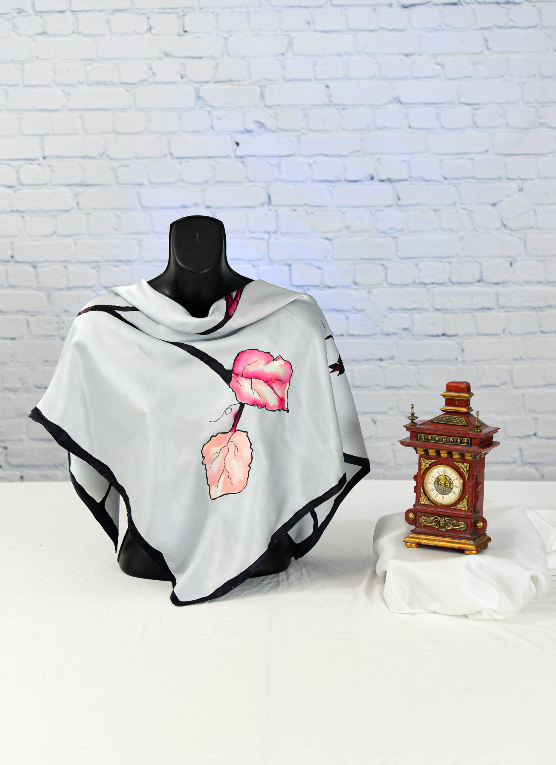 S-295 Springtime Charmeuse V shawl