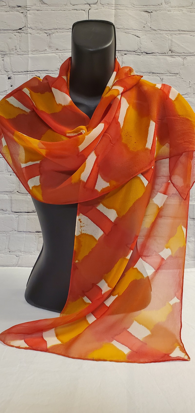 R-407 A ORANGE & WHITE ABSTRACT